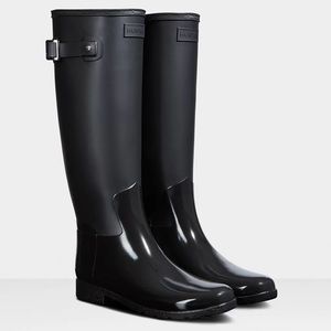 Hunter Refined Gloss Tall Duo Waterproof Rain Boot